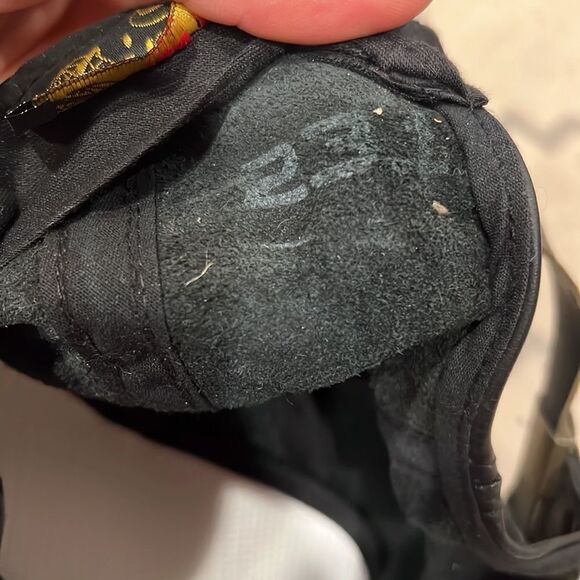 Black genuine Leather Baseball Cap Sima International Adjustable made in USA - Picture 8 of 9